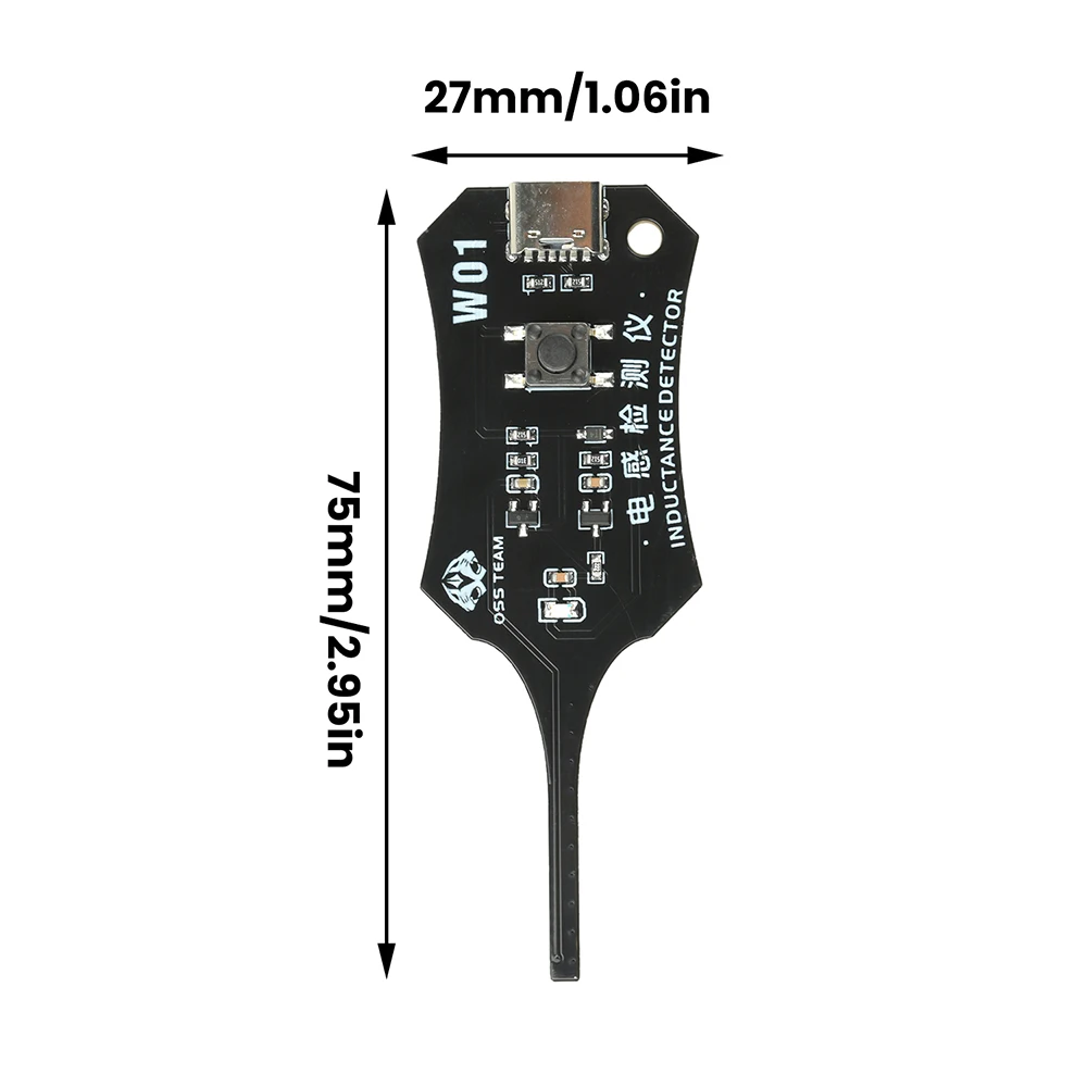 Inductance Tester Mainboard Coil Inductance Detector Tool Repair Electromagnetic Induction Quick Fault Check Type C Interface