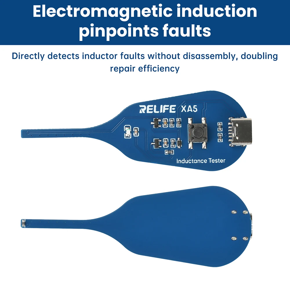 Inductance Tester Mainboard Coil Inductance Detector Tool Repair Electromagnetic Induction Quick Fault Check Type C Interface
