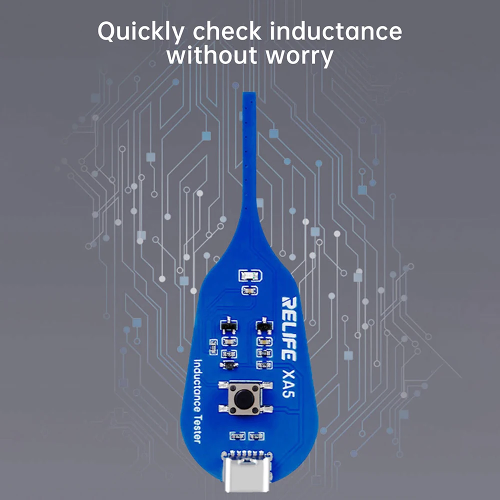 Inductance Tester Mainboard Coil Inductance Detector Tool Repair Electromagnetic Induction Quick Fault Check Type C Interface