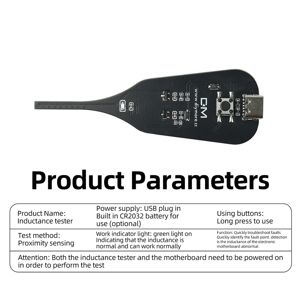 Type-C Inductance Detector PCB Coil Component Tester for Phone Motherboard Fault Detection Electromagnetic Induction Tester