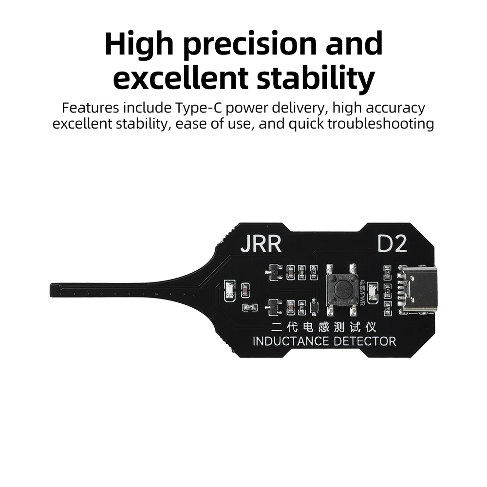 Upgraded D2 Inductance Tester Type-C Power LED Indicator for Electronic Motherboard Coil Repair & Troubleshooting