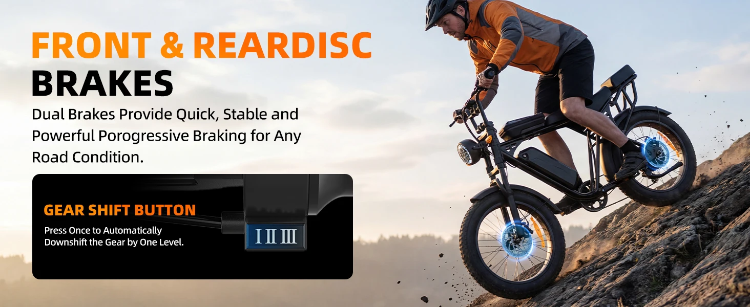 X5 20 Inch Fat Tire All Terrain Electric Bike 1500W Peak Motor E-Bike 48V15AH Removable Battery Dual Disc Brake Adult Electric Bicycle Off Road Beach Snow