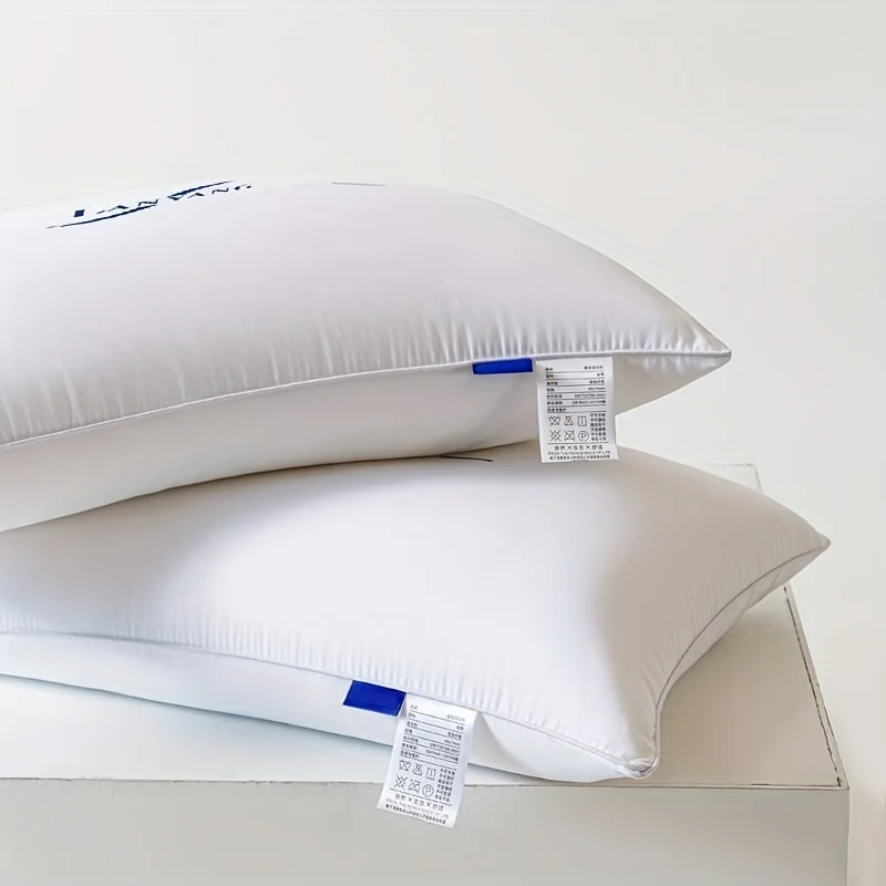 LANYANG1pc Luxury White Rebound High Pillow Core, 5Star Hotel Grade Pillow, High-Quality Sleep Aid High Pillow for Home Bedrooms