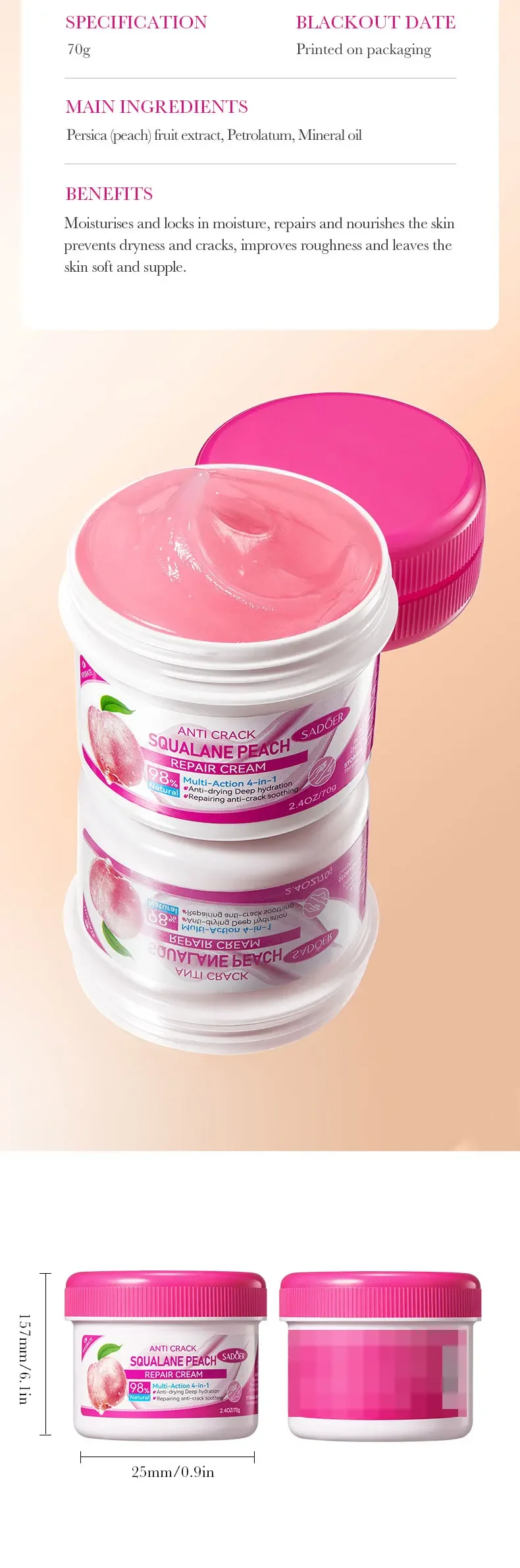 Anti-Drying Foot Cream Crack Resistance Special Care Cream Nourishing Moisturizing Dead Skin Remover Heel Repair Feet Care Cream