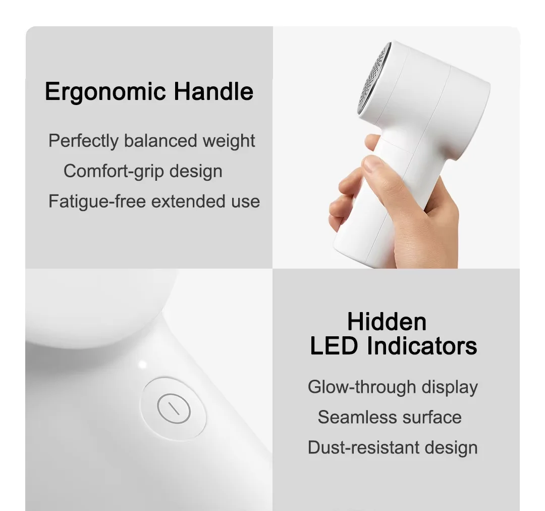 MIJIA Lint Remover 2,Fabric Shaver Clothes,180min Battery,6-Blade Strong Suction,USB Rechargeable,Fluff Pellet Removers