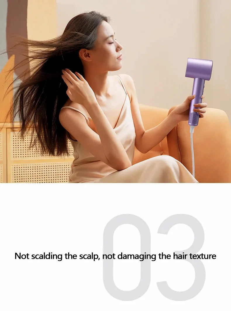 Hairdryer New high speed hair anion high speed hair dryer Hair LED display hair dryer with nozzle 110V 220V 1600W high power