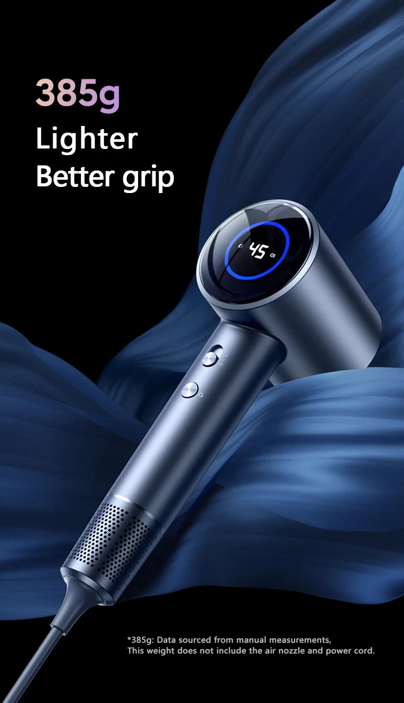 Hairdryer New high speed hair anion high speed hair dryer Hair LED display hair dryer with nozzle 110V 220V 1600W high power