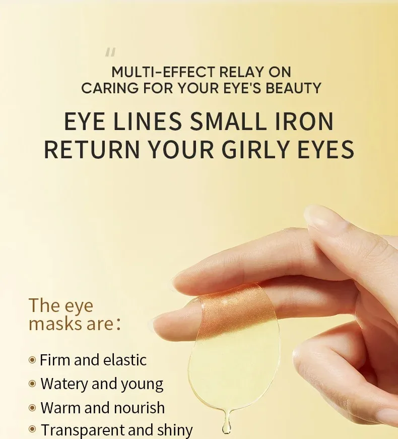 60/120 Pieces Eye Mask Avocado Gold Moisturize Firming Improve Eye Bags Eye Patches Anti Wrinkle Eye Patches for Dark Circles