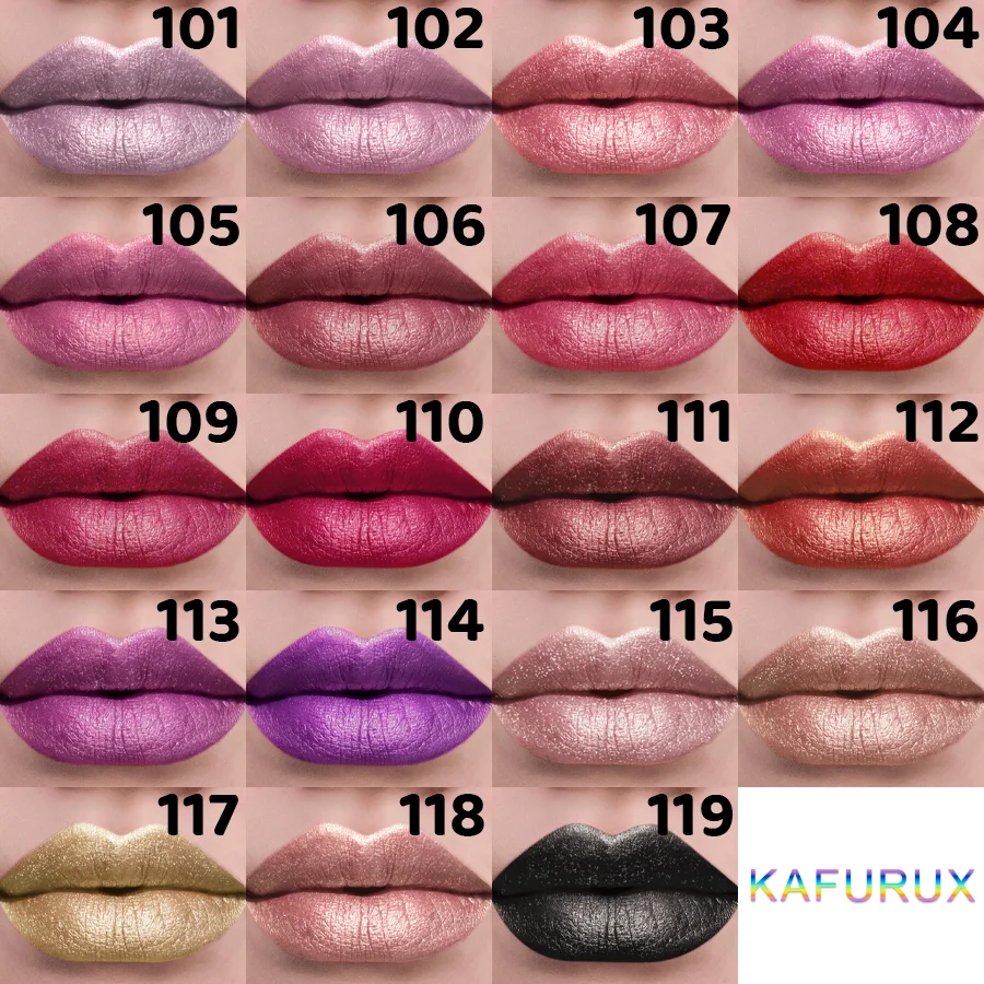 21Colors Bold & Intense Glitter Shiny Metallic Lipstick Pearlescent Lip Tint,Long Lasting Lip Senior Matte Lip Makeup Gifts for