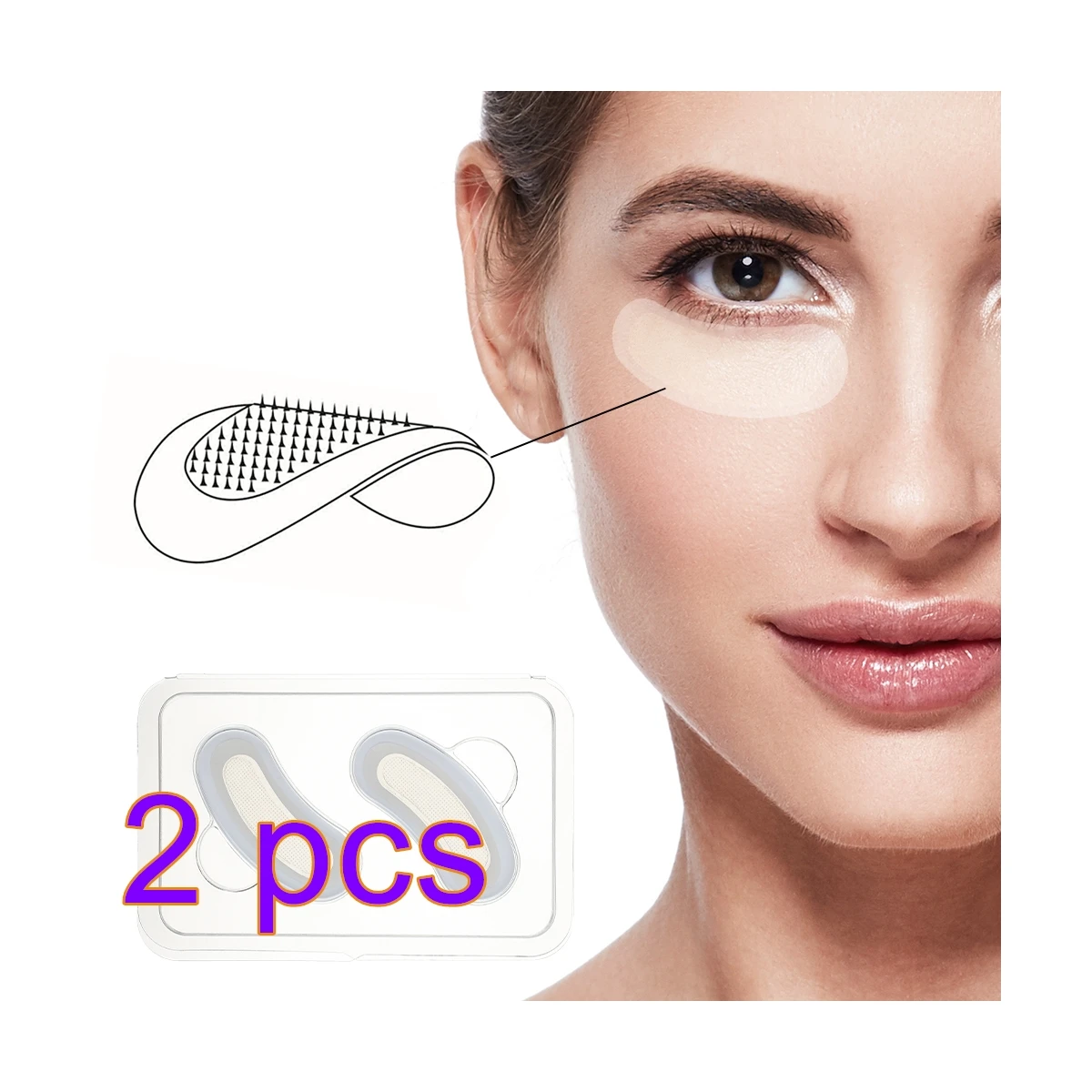 Hyaluronic Acid Microneedle Eye Patches Mask For Anti Aging Dark Circles Moisturizing Under Eye Gel Pads Skin Care