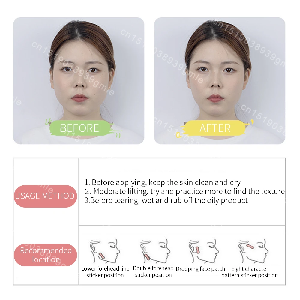 40Pcs/10Sheets V Lift Face Sticker Invisible Makeup Adhesive Lift Face Tape Slim Patch Breathable Sticker Lifting Tighten Chin
