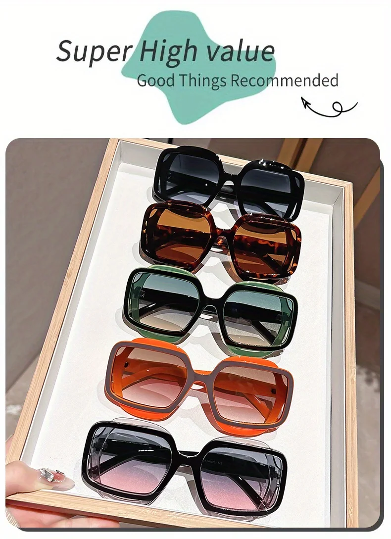 2026 Fashion Sunglasses with Polygonal Color Blocking for Men and Women, Retro Y2K Style, Sophisticated Personality Sunglasses