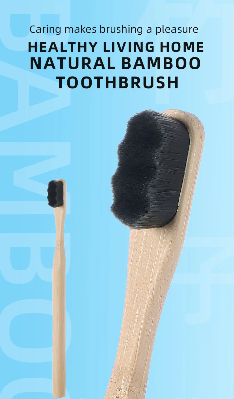 1PC/4PCS Bamboo Toothbrush for Adult,Biodegradable Toothbrush Soft Bristles,10000 Soft Natural Bristle Toothbrush Oral Hygiene