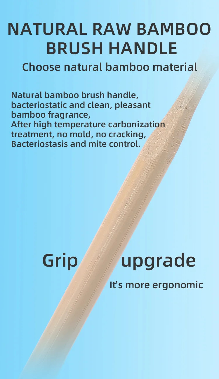 1PC/4PCS Bamboo Toothbrush for Adult,Biodegradable Toothbrush Soft Bristles,10000 Soft Natural Bristle Toothbrush Oral Hygiene