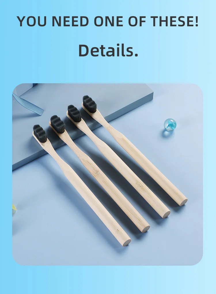 1PC/4PCS Bamboo Toothbrush for Adult,Biodegradable Toothbrush Soft Bristles,10000 Soft Natural Bristle Toothbrush Oral Hygiene