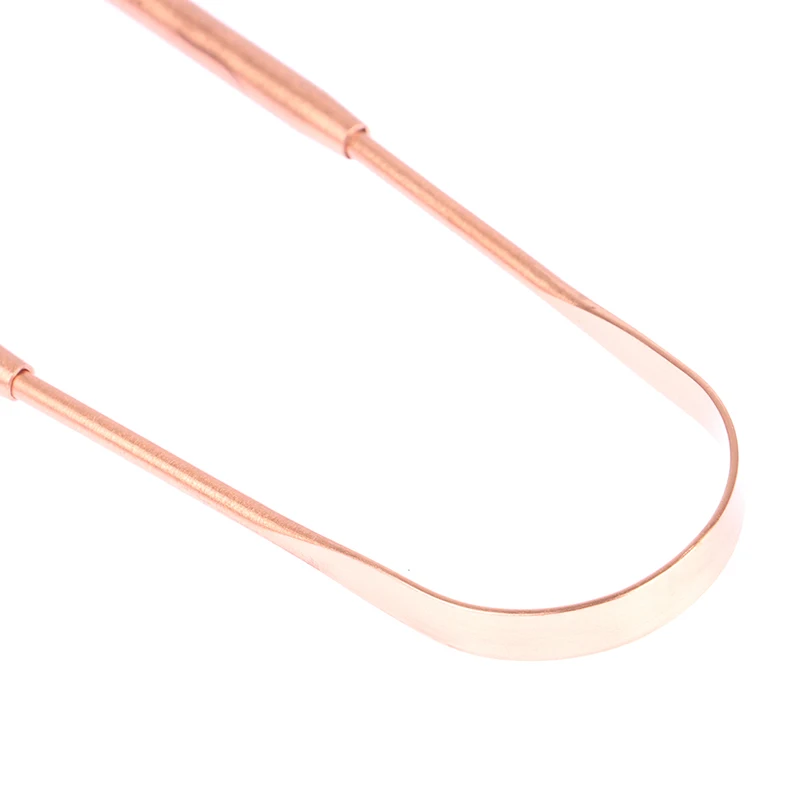 1Pc Copper Tongue Scraper Cleaner Scraper Toothbrush Dental Oral Care Hygiene Health Care Tool For Men Women
