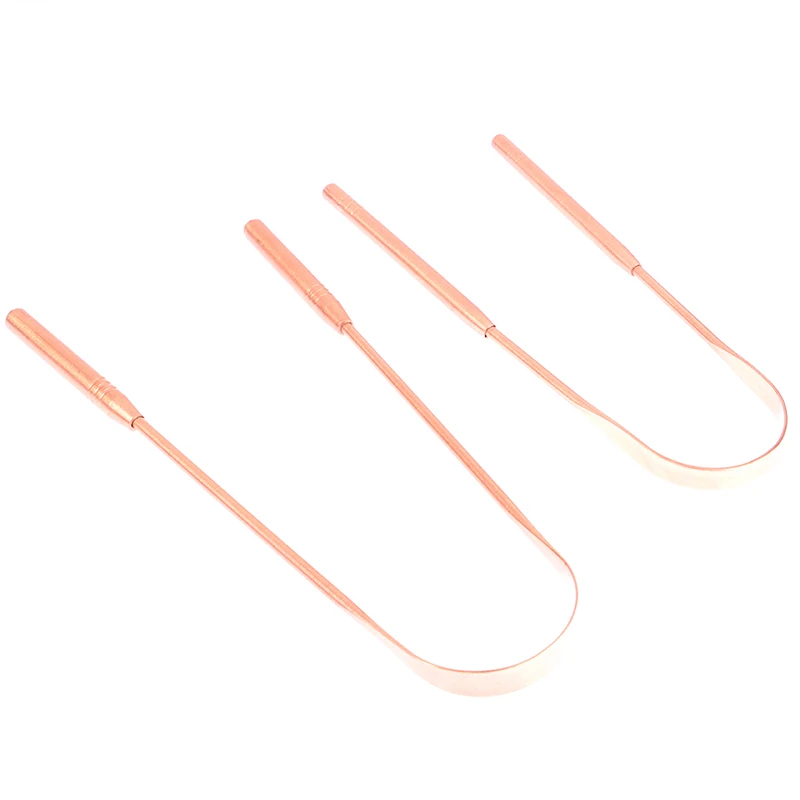 1Pc Copper Tongue Scraper Cleaner Scraper Toothbrush Dental Oral Care Hygiene Health Care Tool For Men Women