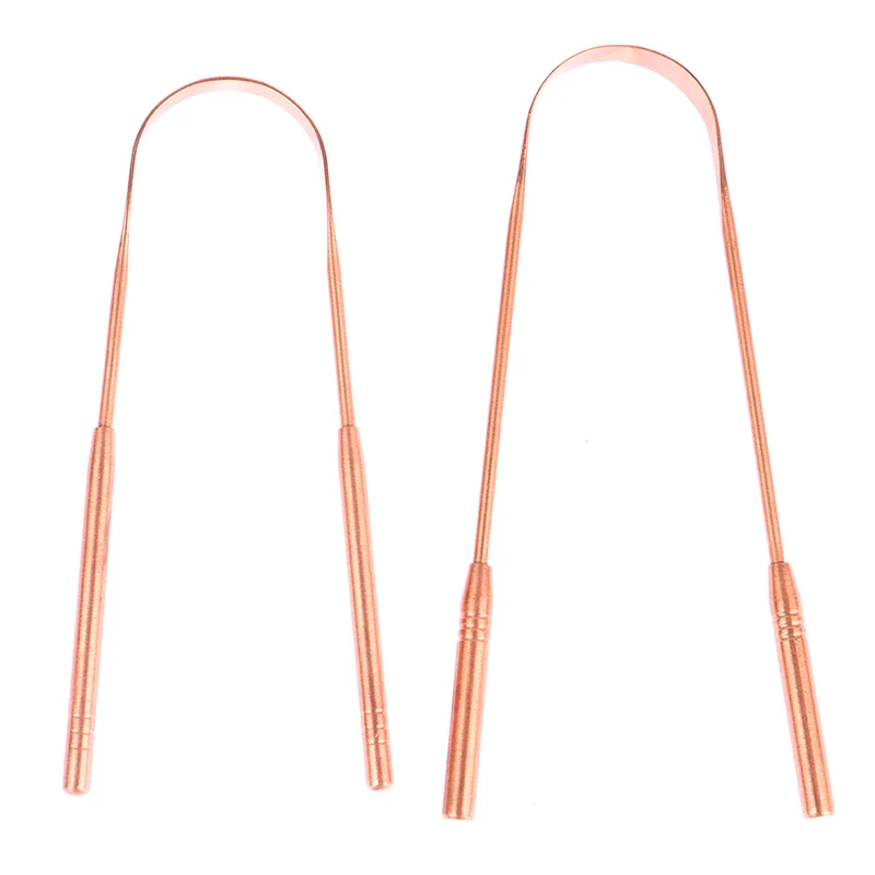 1Pc Copper Tongue Scraper Cleaner Scraper Toothbrush Dental Oral Care Hygiene Health Care Tool For Men Women