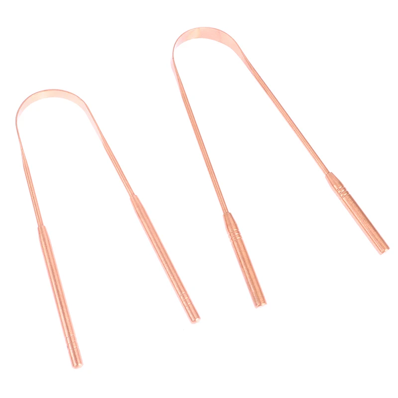 1Pc Copper Tongue Scraper Cleaner Scraper Toothbrush Dental Oral Care Hygiene Health Care Tool For Men Women