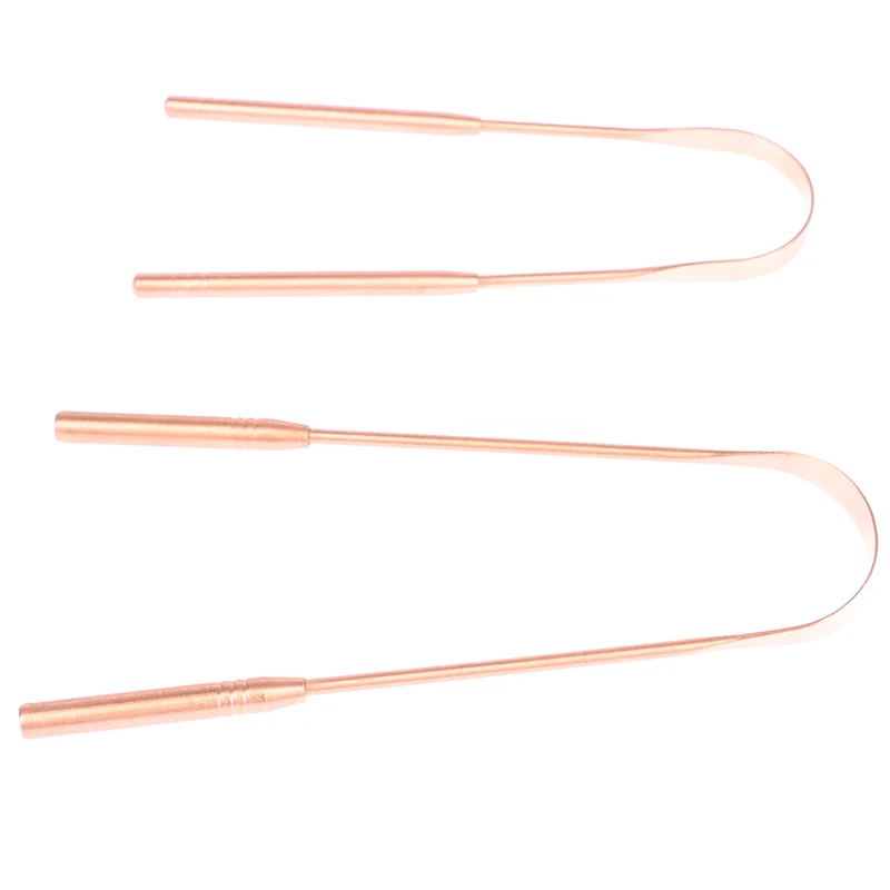 1Pc Copper Tongue Scraper Cleaner Scraper Toothbrush Dental Oral Care Hygiene Health Care Tool For Men Women