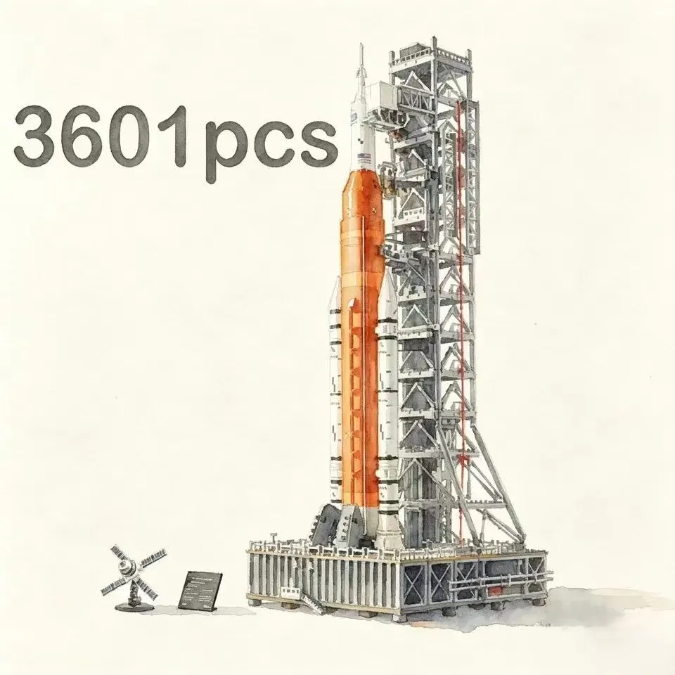 NEW 3601pcs Artemis Space Launch System Home decoration MOC 67013 Rocket Spacecraft Model Ornaments for Birthday Christmas Gifts