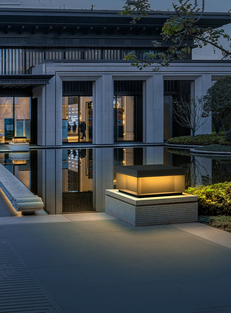 Modern Stainless Steel Door Post Lamp Villa Door Pillar Lamp Outdoor Waterproof Garden Lawn Lamp Landscape Lighting