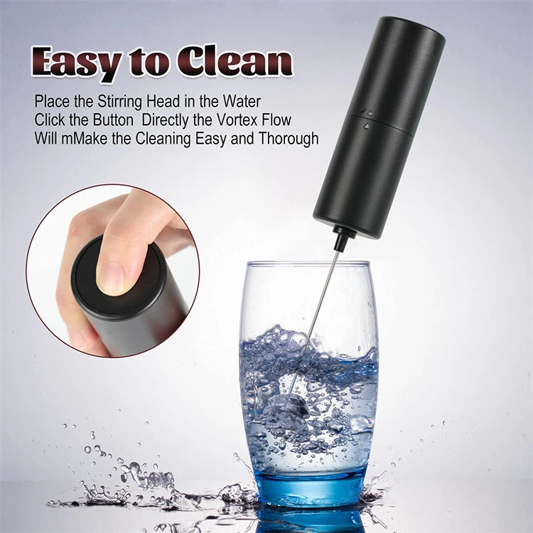 LMETJMA Electric Milk Frother Mini Foamer Coffee Maker Egg Beater for Chocolate Cappuccino Stirrer Portable Blender KC0470