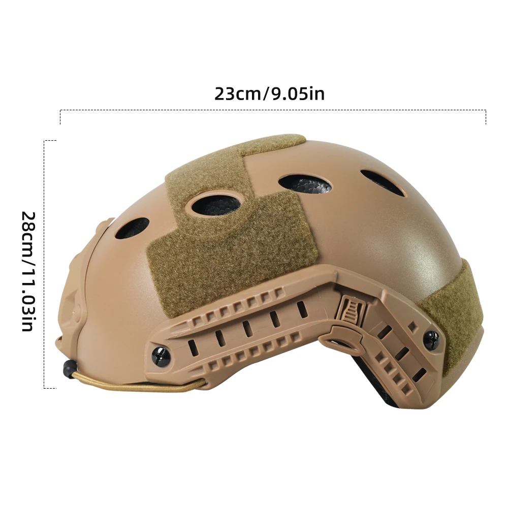 BOOIU Tactical Helmet Fast PJ Airsoft Helmet with Goggles ABS CS Riding Shooting Helmets Outdoor Sports Head Protection Gear