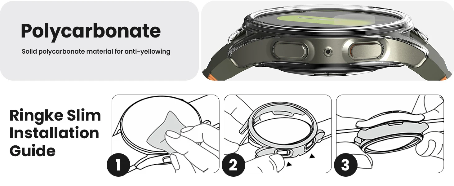 Glass+Case for Samsung Galaxy Watch 7 40mm/44mm Screen Protector Tempered Glass&Hard PC Protective Bumper Cover Accessories Set