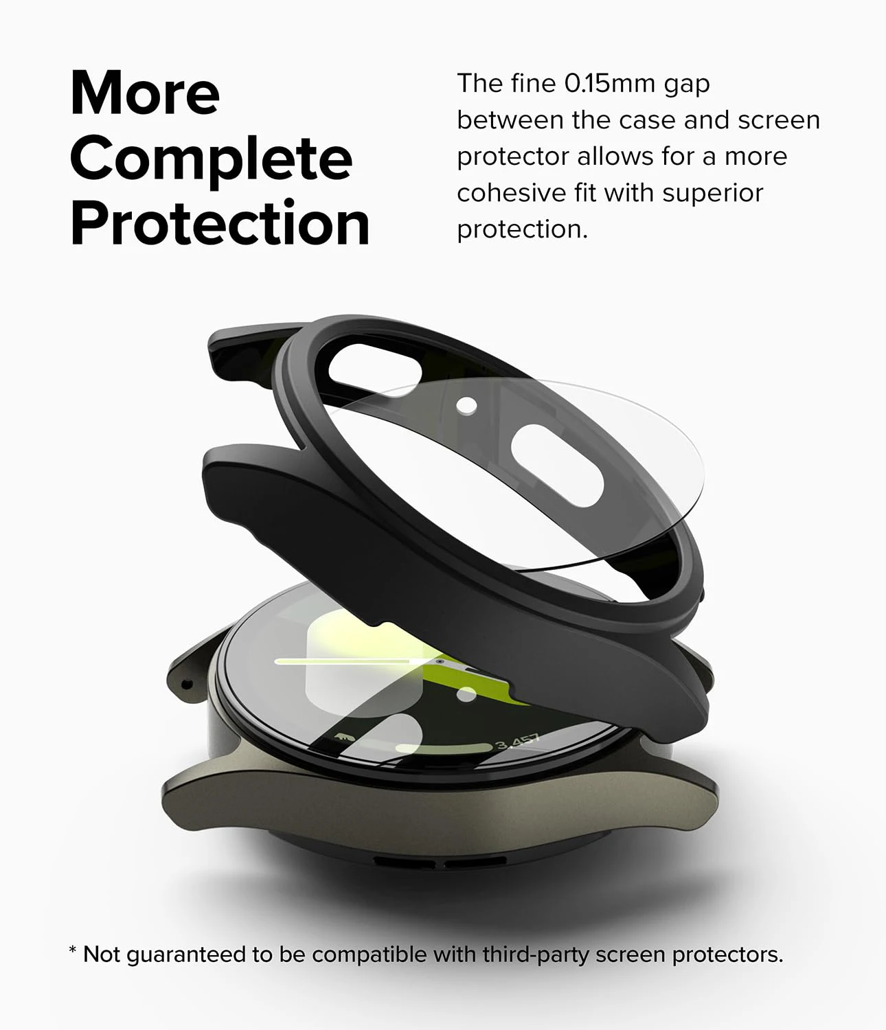 Glass+Case for Samsung Galaxy Watch 7 40mm/44mm Screen Protector Tempered Glass&Hard PC Protective Bumper Cover Accessories Set