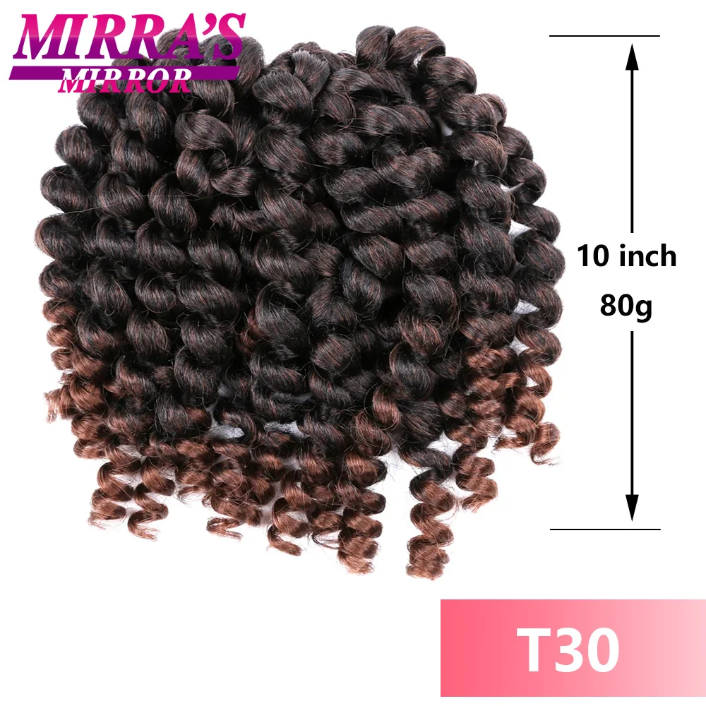 Wand Curl Crochet Hair 10 Inch Jamaican Bounce Synthetic Crochet Hair African Curly Crochet Braiding Hair Extensions for Women