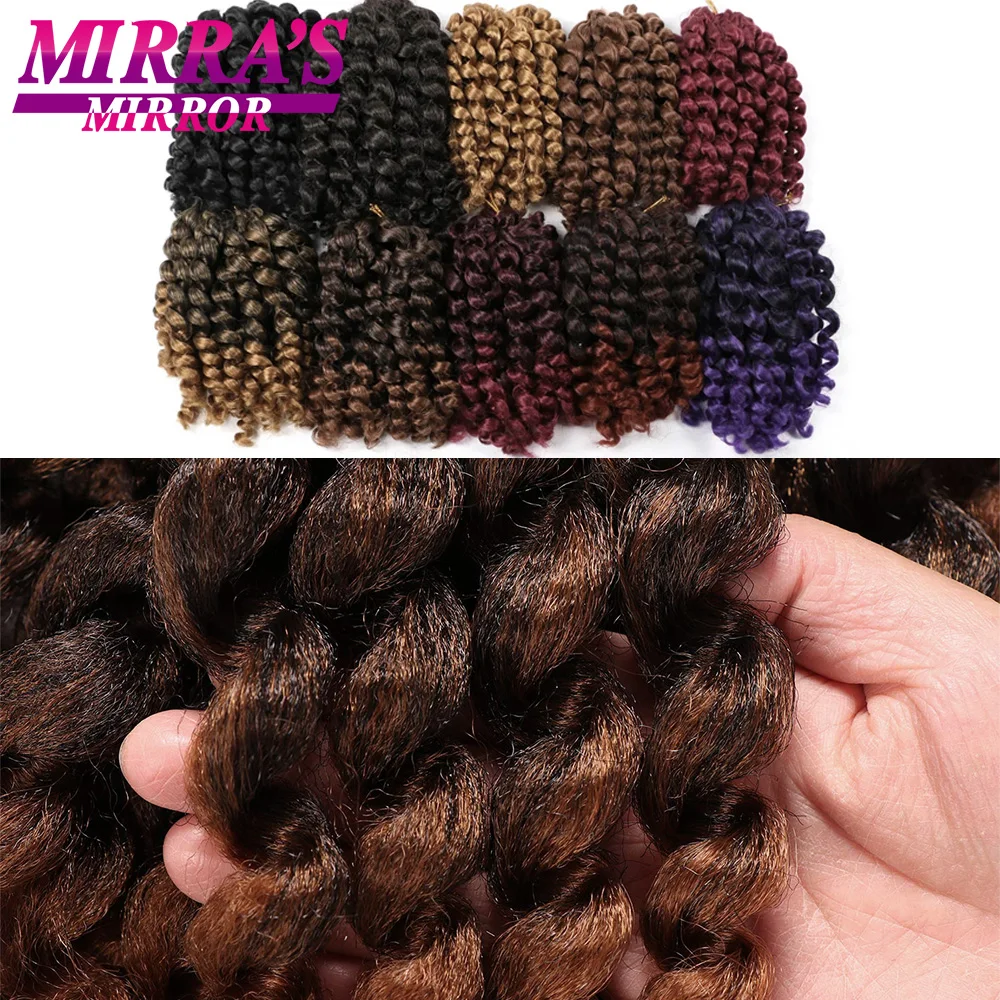 Wand Curl Crochet Hair 10 Inch Jamaican Bounce Synthetic Crochet Hair African Curly Crochet Braiding Hair Extensions for Women
