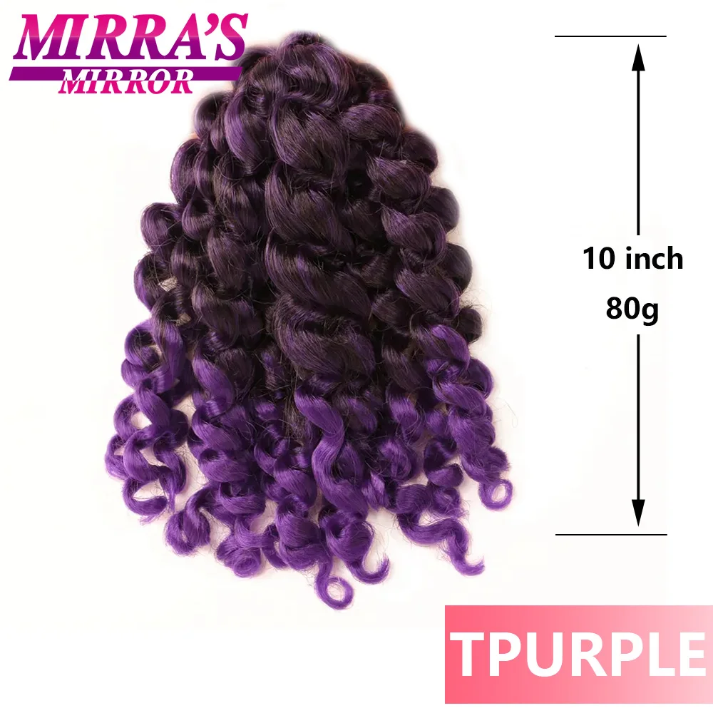 Wand Curl Crochet Hair 10 Inch Jamaican Bounce Synthetic Crochet Hair African Curly Crochet Braiding Hair Extensions for Women
