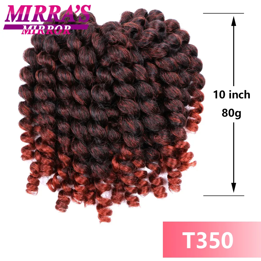 Wand Curl Crochet Hair 10 Inch Jamaican Bounce Synthetic Crochet Hair African Curly Crochet Braiding Hair Extensions for Women