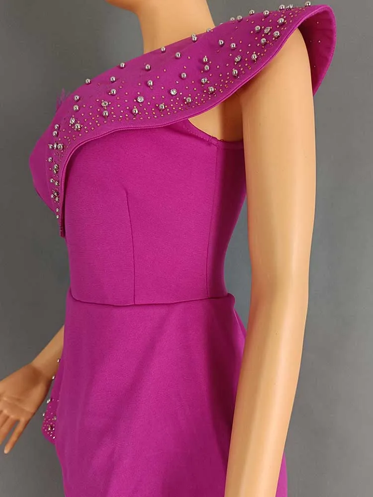 High Waist Strapless Jumpsuit Rivet Collar Lady Evening and Party Tube Top Jumpsuit for Women Elegant Sexy Birthday Jumpsuit