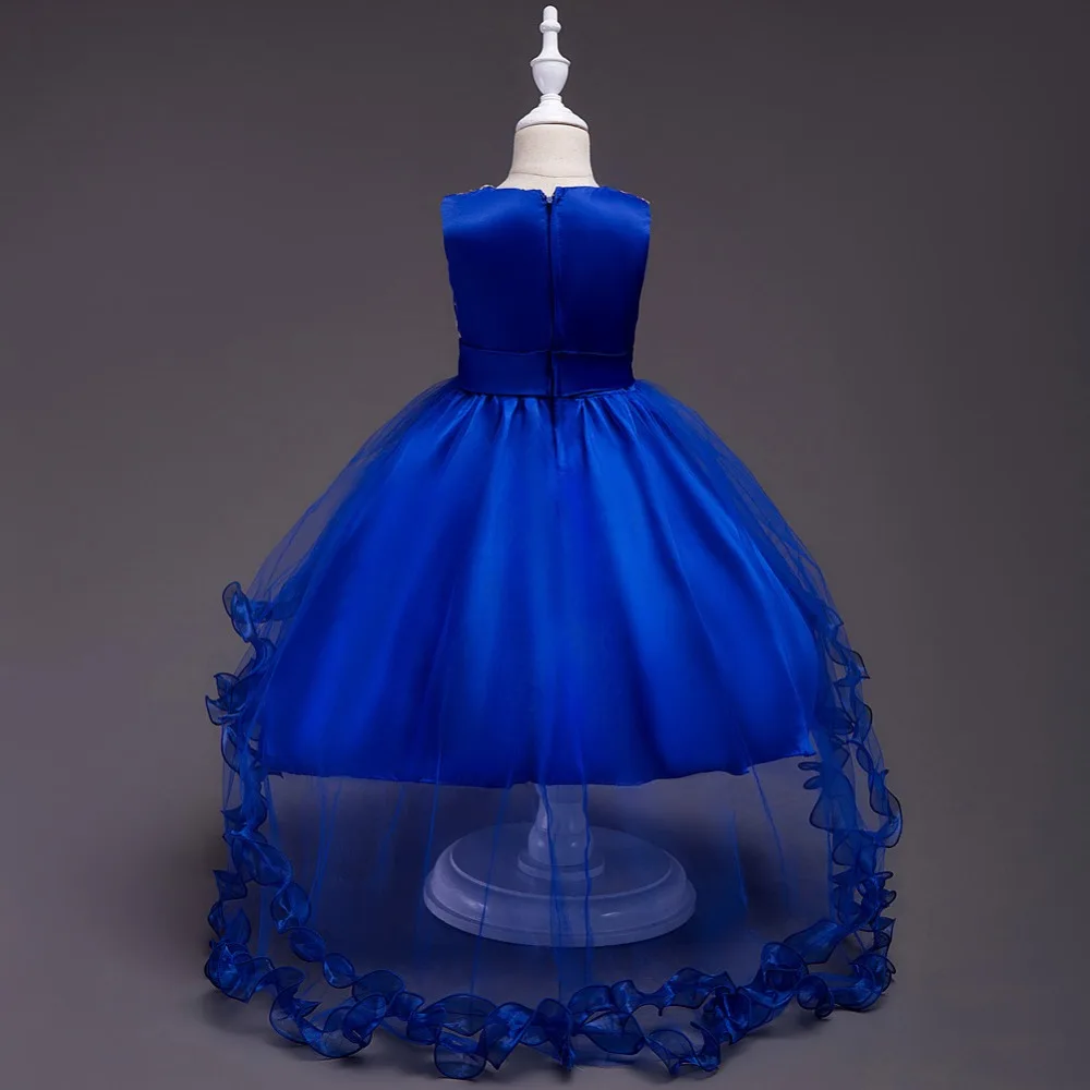 Girls Princess Embroidery Baby Flower Wedding Christmas Party Tutu Dress Teenager Children Kids Elegant Vestidos for 3-15Years