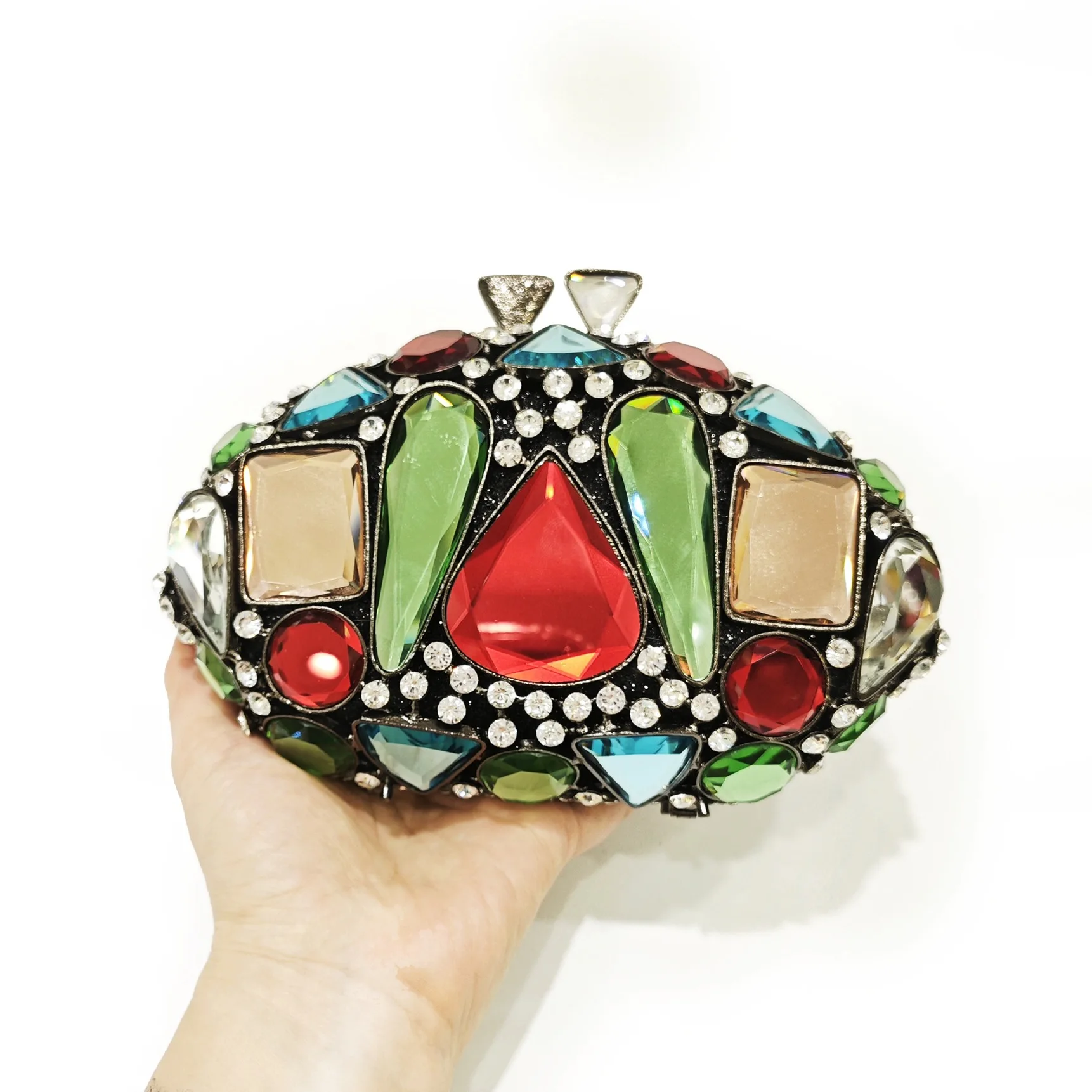 New Large Rhinestone Evening Bag Crystal Dinner Bag WHTUOHENG Diamond Clutch Women's Bag Luxury Formal Party Bags And Handbags