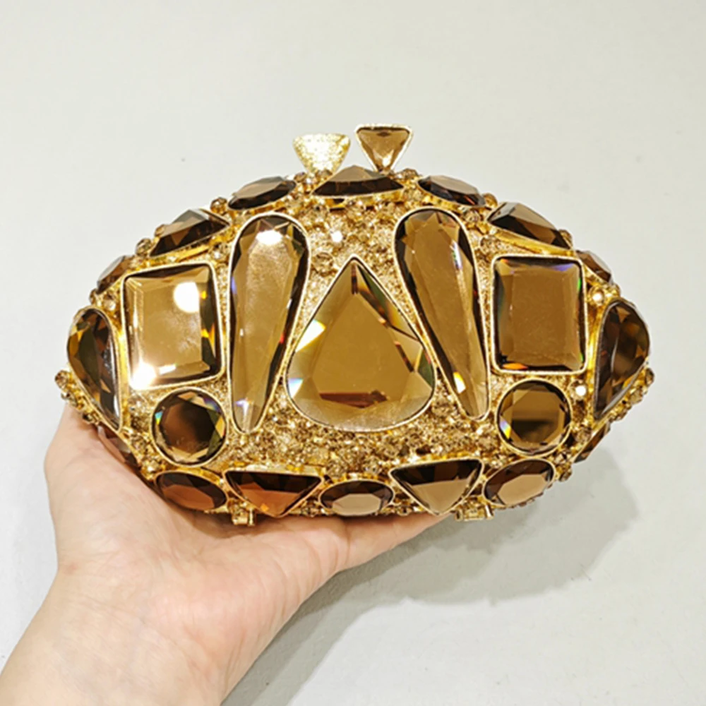 New Large Rhinestone Evening Bag Crystal Dinner Bag WHTUOHENG Diamond Clutch Women's Bag Luxury Formal Party Bags And Handbags