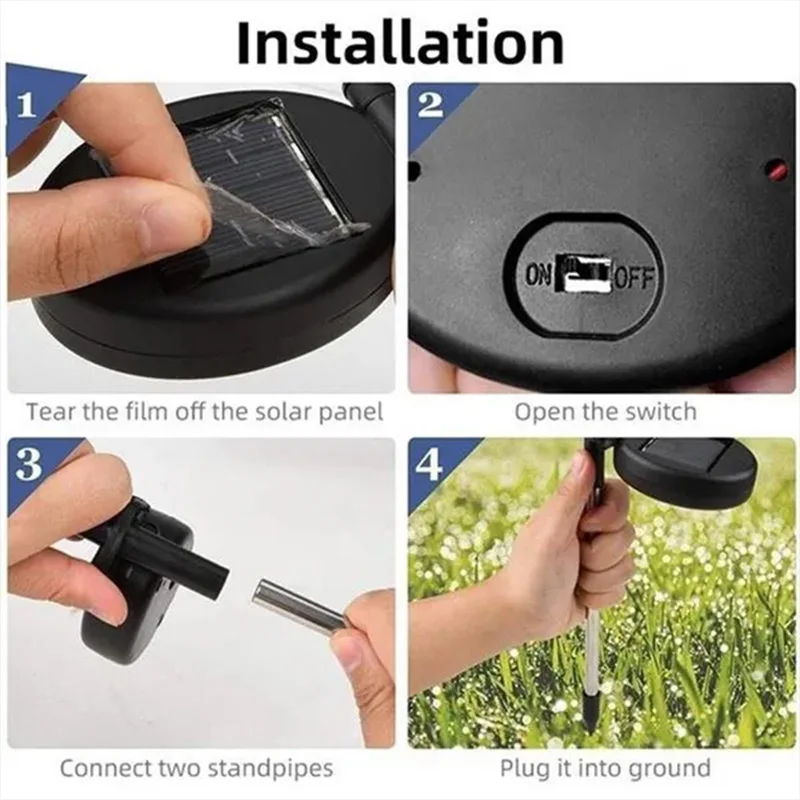 1/2/4Pcs Solar LED Firework Fairy Light Outdoor Garden Decoration Lawn Pathway Light For Patio Yard Party Christmas Wedding