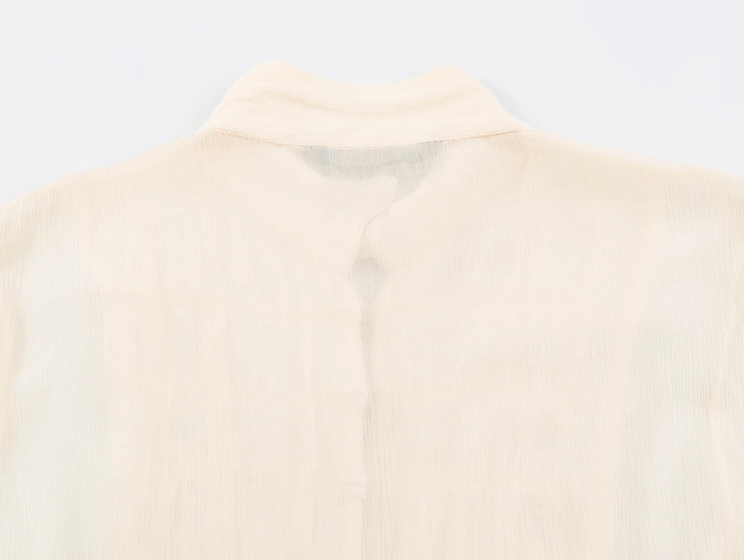 YENKYE Women Decorative Button Romantic Shirt Long Flare Sleeve High Neck Pleated Vintage Elegant Tops