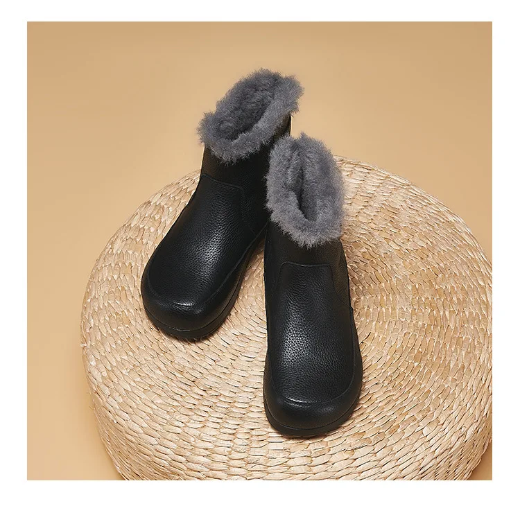 Careaymade-Women's Ankle Boots and Short Boots Nonslip Comfortable and Warm Snow Boots Women Plus Size Lace-up Women's Boot