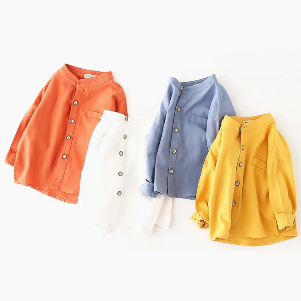 Spring Autumn Kids Baby Boys Cotton Clothes Shirt Toddler Girls Long Sleeve Tee Clothing Children Top Children 2 3 4 5 6 Years