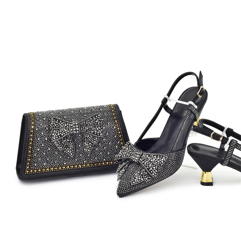 New Arrival Matching Shoes and Bag for Women for Weddings Shoe and Bag Set for Nigeria Party Italy Luxury Designer Shoes Women