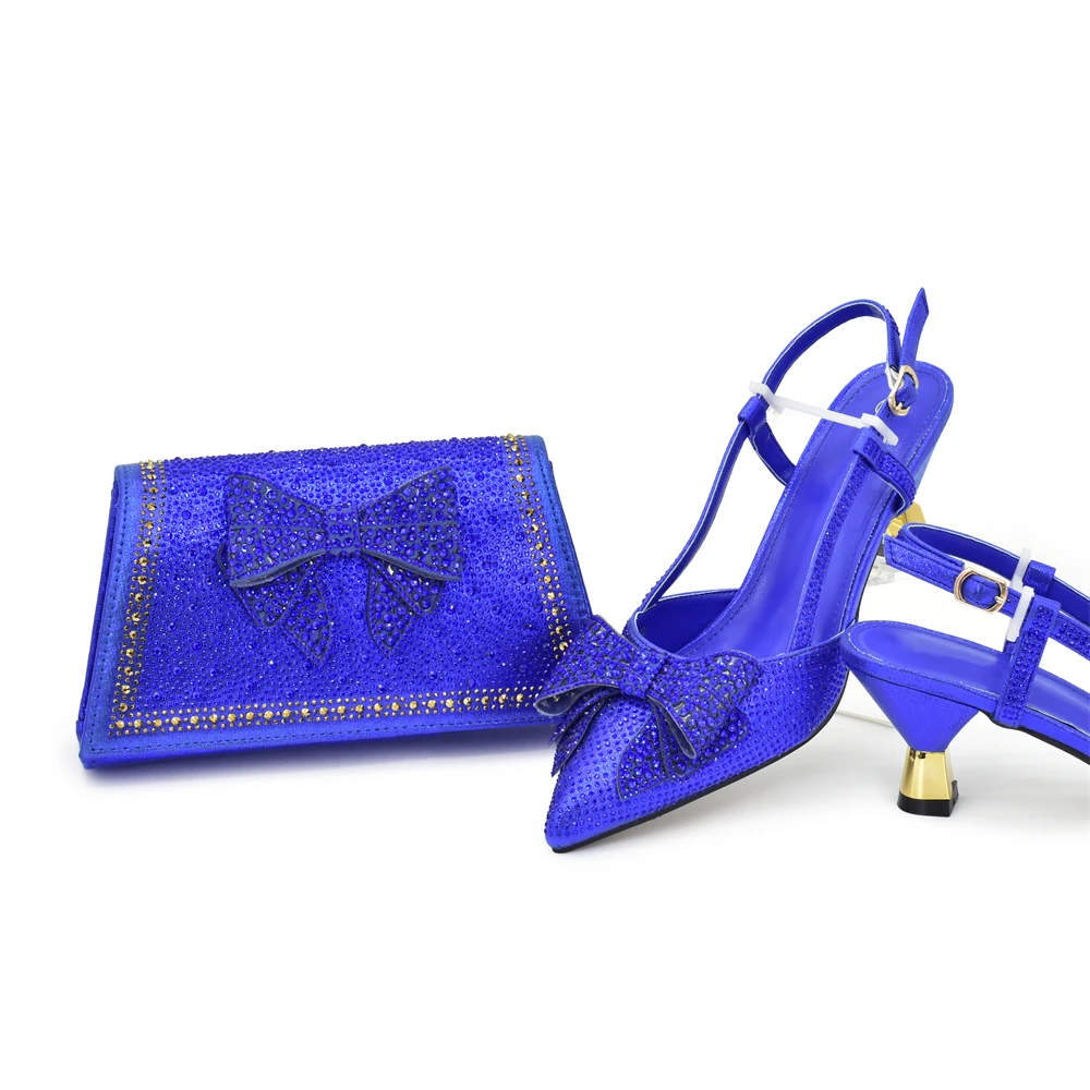 New Arrival Matching Shoes and Bag for Women for Weddings Shoe and Bag Set for Nigeria Party Italy Luxury Designer Shoes Women