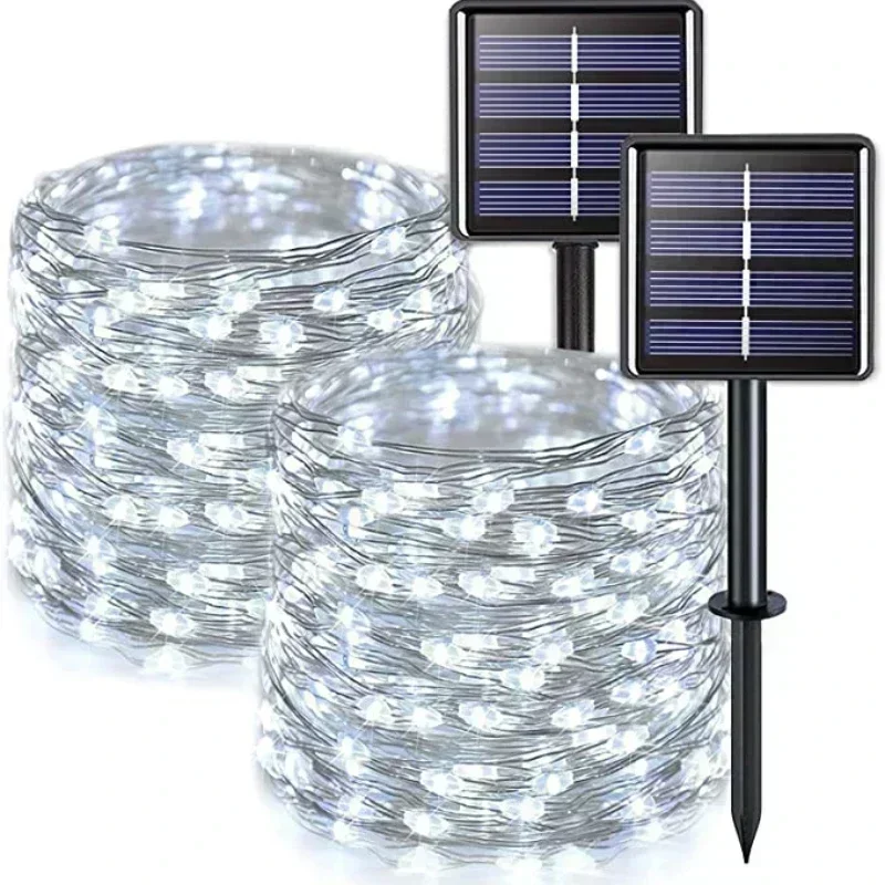 Solar LED Fairy Light Outdoor 7M/12M/22M/32M Waterproof Garland String Lights Christmas Party Garden Decor Solar Lamp