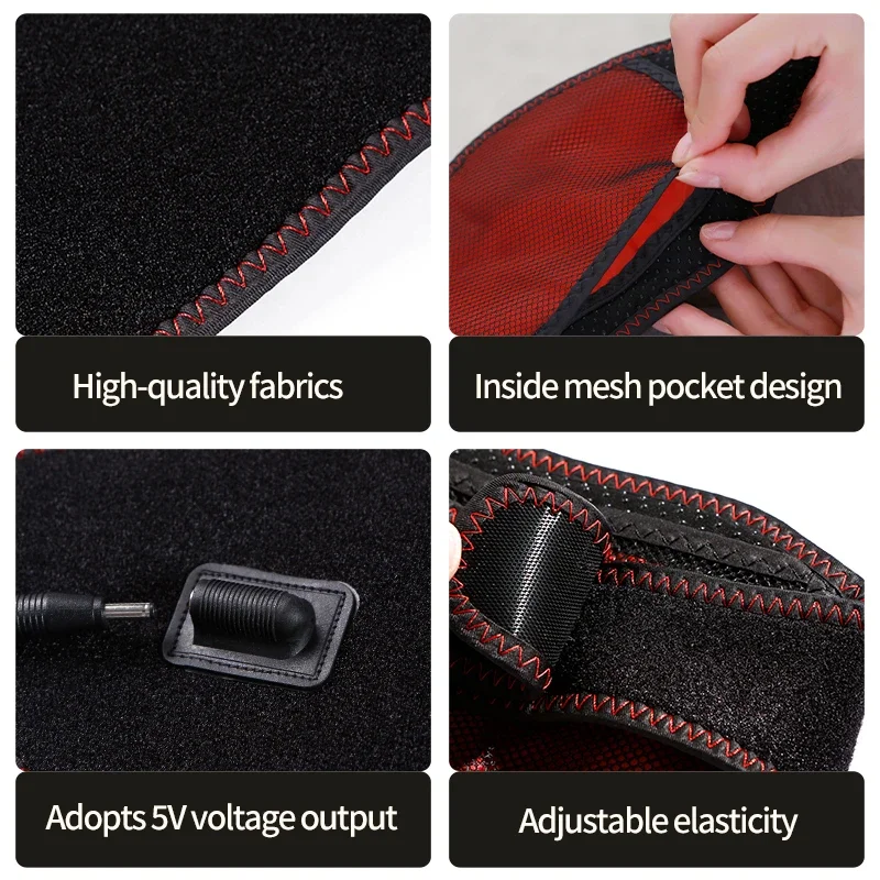 Electric Heated Neck Brace Massager Belt with 3 Adjustable Temperature Levels for Warmth And Neck Massage Relaxation Support