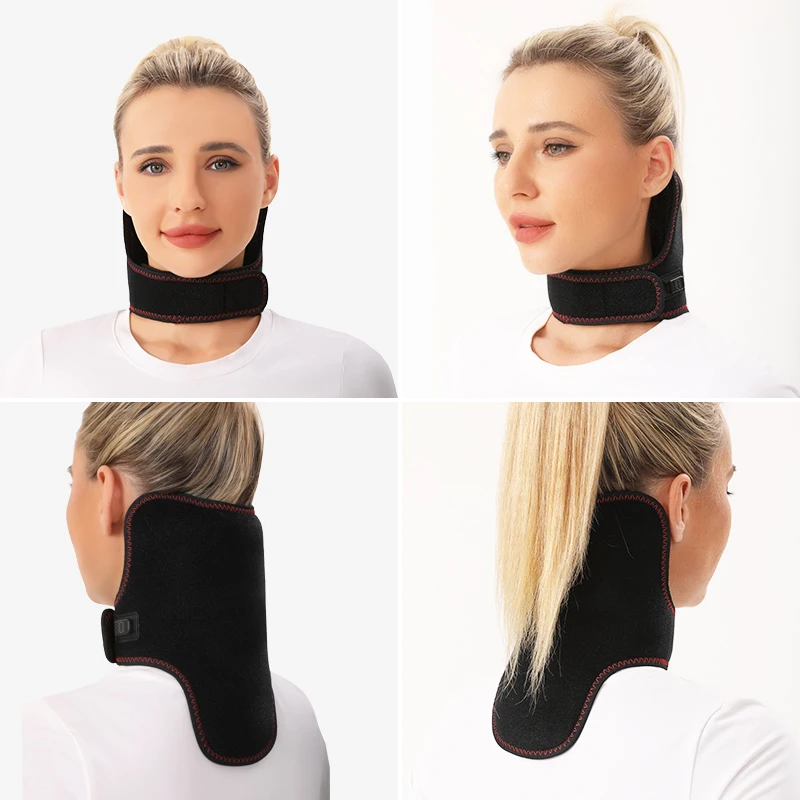 Electric Heated Neck Brace Massager Belt with 3 Adjustable Temperature Levels for Warmth And Neck Massage Relaxation Support