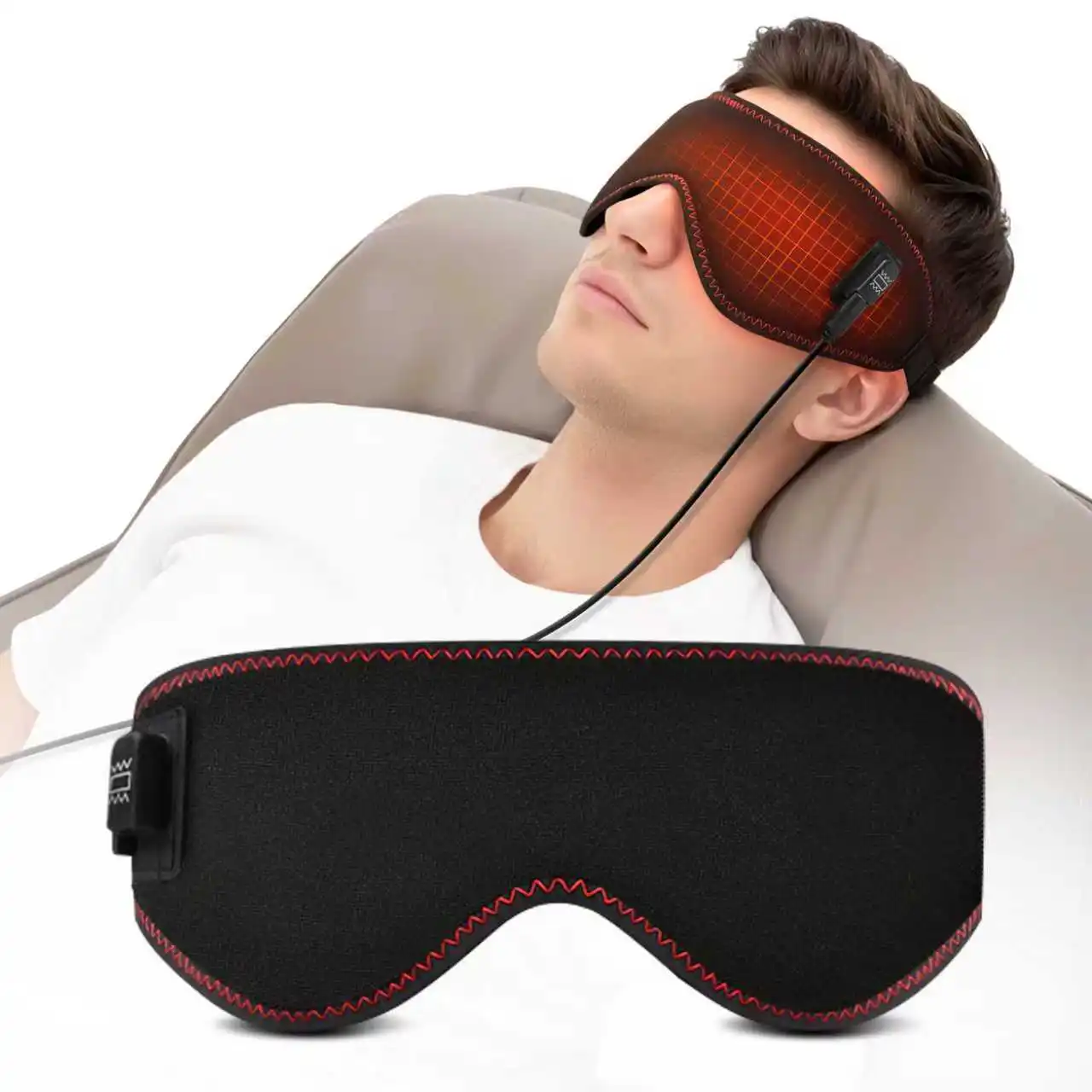 Electric Heated Neck Brace Massager Belt with 3 Adjustable Temperature Levels for Warmth And Neck Massage Relaxation Support