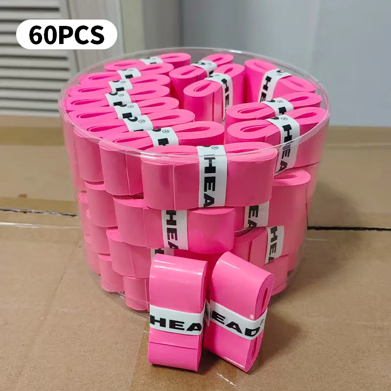 60pcs Universal Sweatbands Overgrip Anti-slip Tennis Racket Padel Shock Absorption Badminton Grips Slingshot Tennis Racket