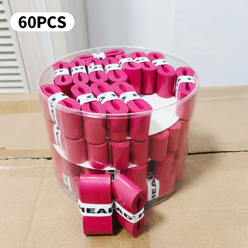 60pcs Universal Sweatbands Overgrip Anti-slip Tennis Racket Padel Shock Absorption Badminton Grips Slingshot Tennis Racket